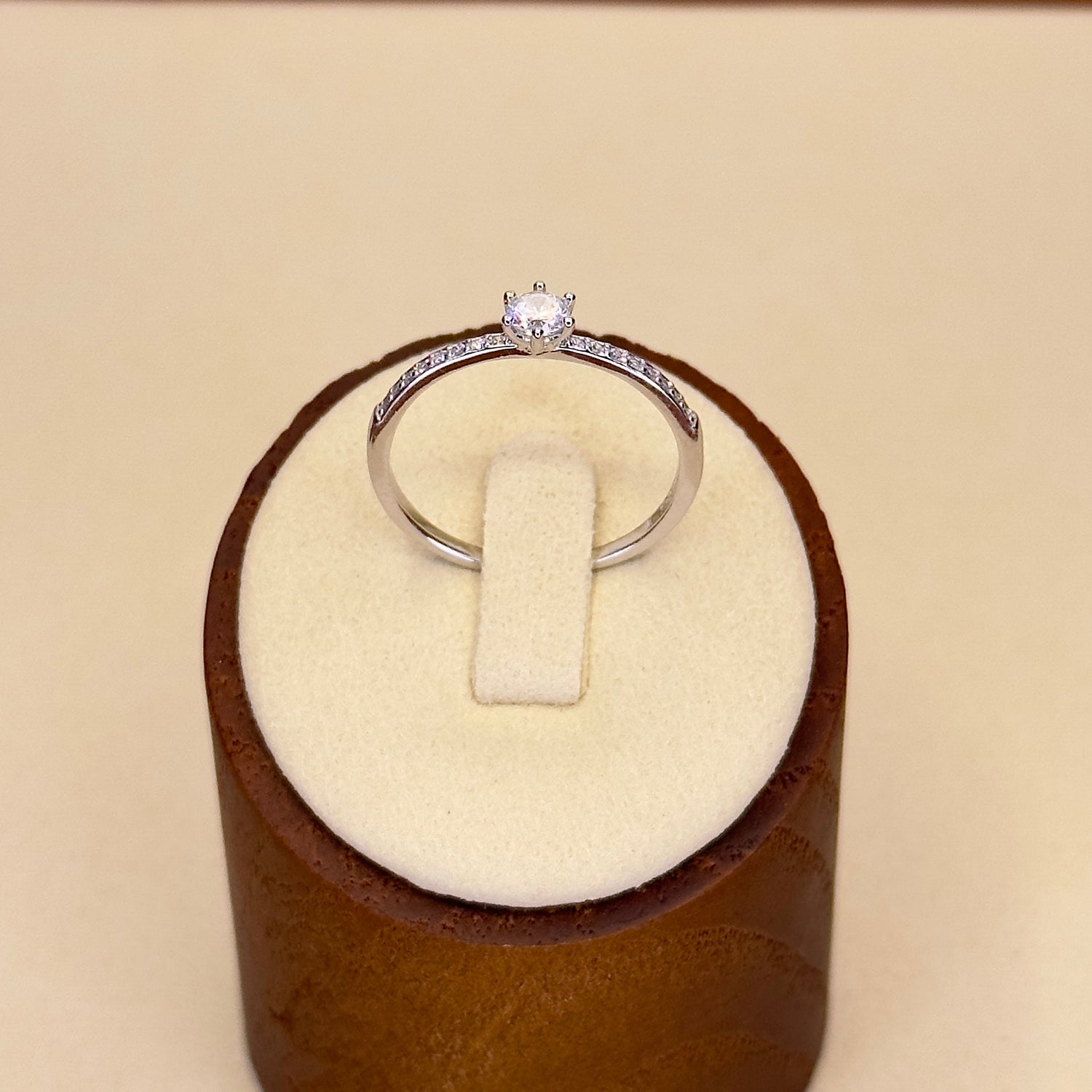 Amelia 925 Sterling Silver Pavé Setting Simulant Diamond Ring