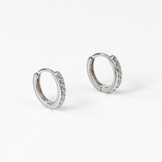 Tiny Hoop 925 Sterling Silver Huggie Earrings