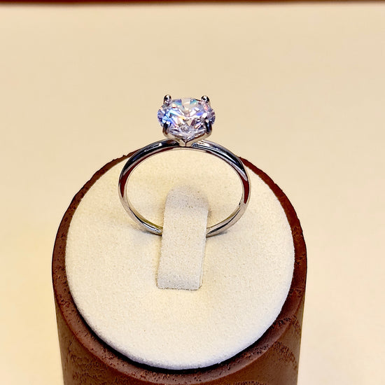 Solitaire 3CT Simulant Diamond 925 Sterling Silver Ring