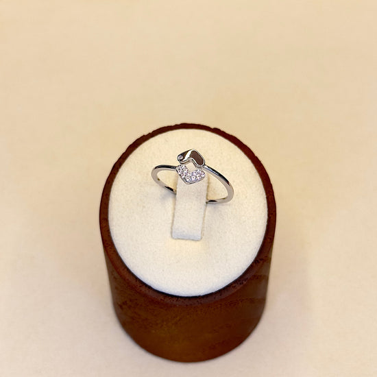 Open Heart 925 Sterling Silver Adjustable Ring