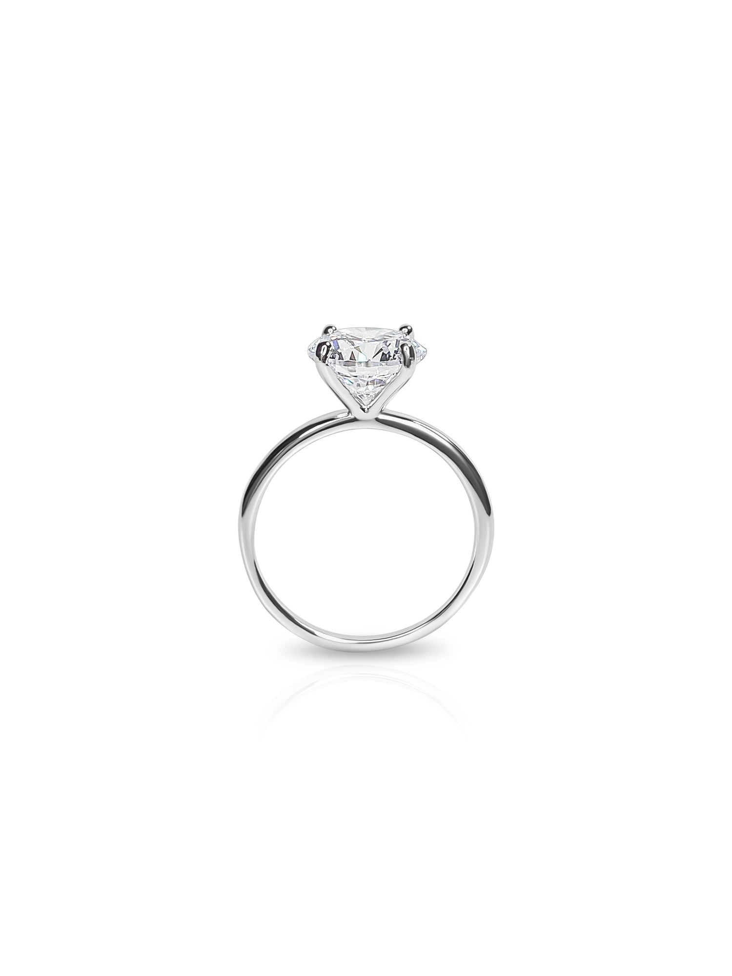 Solitaire 3CT Simulant Diamond 925 Sterling Silver Ring