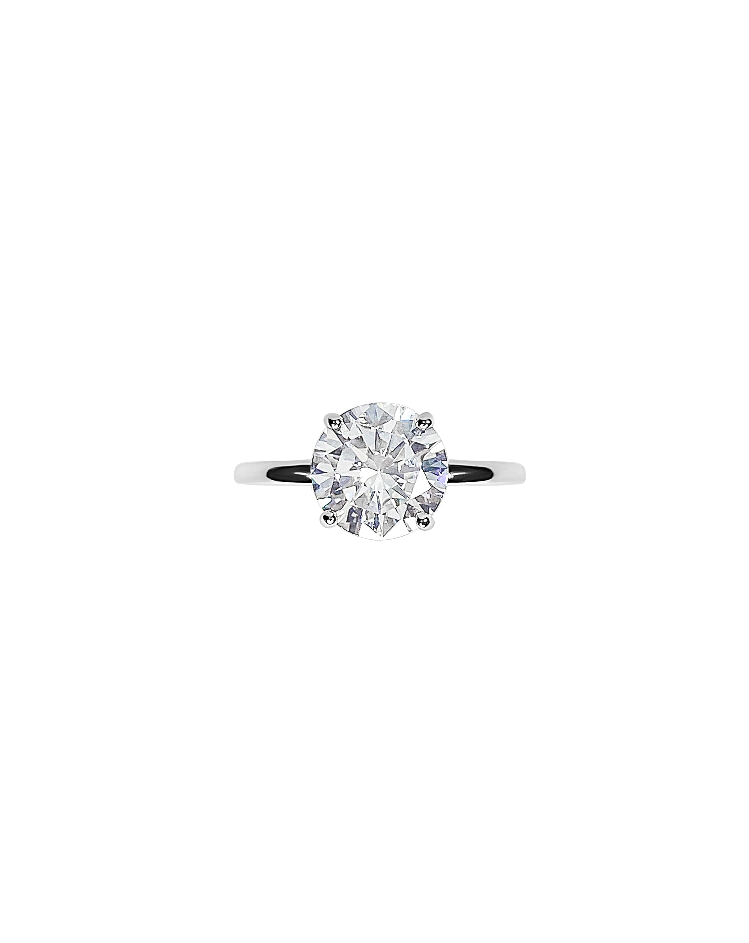 Solitaire 3CT Simulant Diamond 925 Sterling Silver Ring