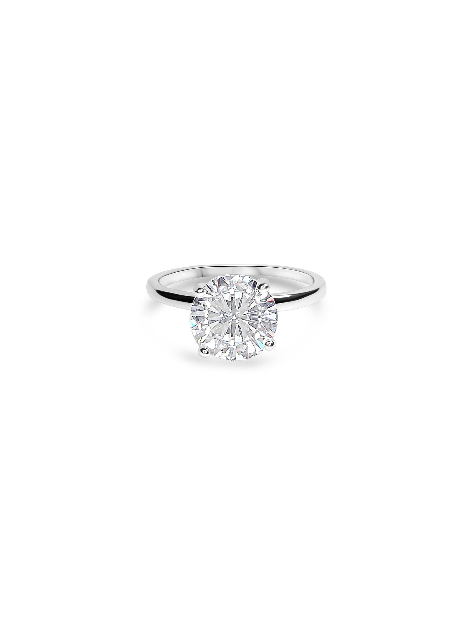Solitaire 3CT Simulant Diamond 925 Sterling Silver Ring
