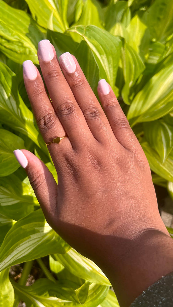 Heart 18k Gold Plated Stainless Steel Ring