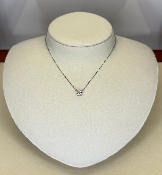 Solitaire 925 Sterling Silver Necklace