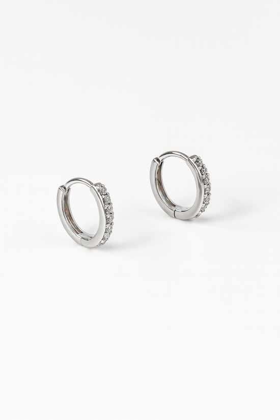 Tiny Hoop 925 Sterling Silver Huggie Earrings