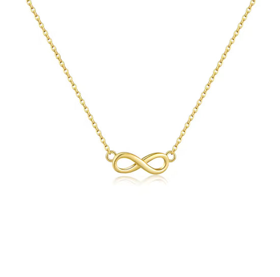 Dainty Infinity 18k Gold Plated 925 Sterling Silver Necklace