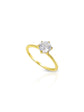 Infinite 18k Gold Plated Over 925 Sterling Silver Solitaire Ring