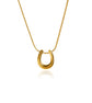 Horseshoe Pendant Stainless Steel PVD Coated Necklace