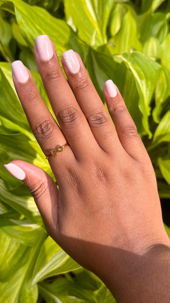 Infinity 18k Gold Plated Stainless Steel Ring