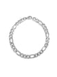 Figaro 6mm Bracelet in Stainless Steel Silver