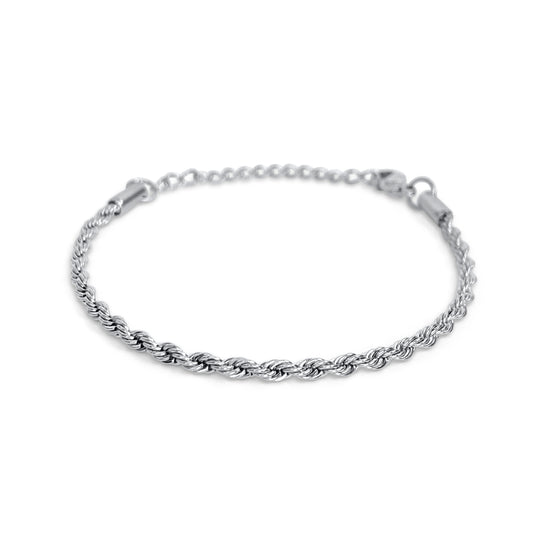 Rope Bracelet in Stainless Steel Silver