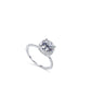 Round Brilliant Cubic Zirconia Pavé band 925 Sterling Silver Ring