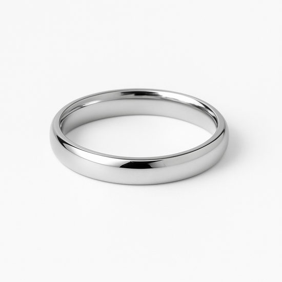 Classic Silver Stainless Steel Simple Band