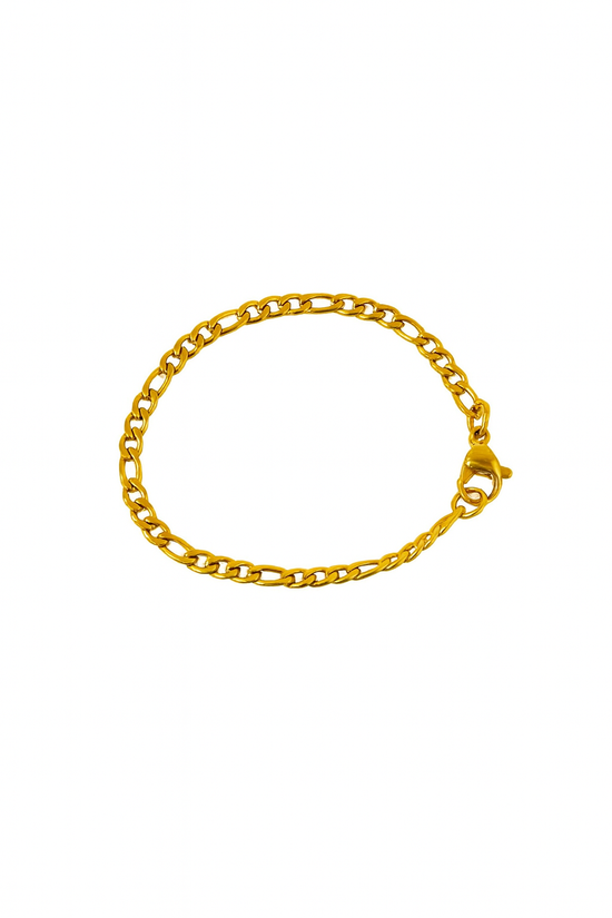 Figaro 3mm Bracelet in Stainless Steel Gold / PVD Coated