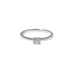 Classic Round-Cut 925 Sterling Silver Solitaire Ring