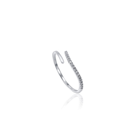 Open Wrap Adjustable Ring in 925 Sterling Silver