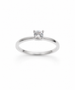 Classic Round-Cut 925 Sterling Silver Solitaire Ring