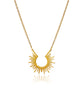 Sunburst 18k Gold Plated Stainless Steel Necklace