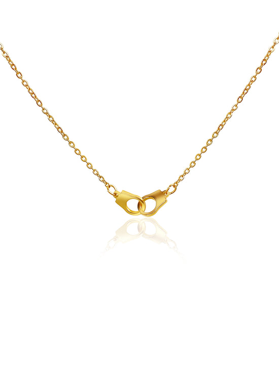 Cuff Pendant 18k Gold Plated Stainless Steel Necklace