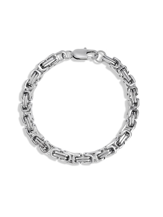 Byzantine Bracelet in Stainless Steel Silver