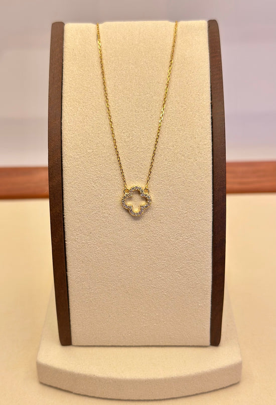 Clover 18k Gold Plated Over 925 Sterling Silver Necklace