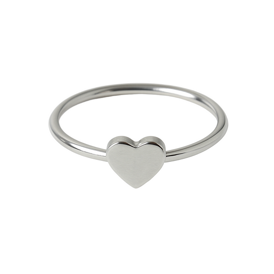 Heart Stainless Steel Silver Ring