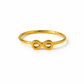 Infinity 18k Gold Plated Stainless Steel Ring