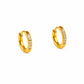 Minimal 18k Gold Plated Stainless Steel Huggie Earrings