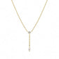 Marquise Drop Y Necklace in 18k Gold Plated Over 925 Sterling Silver