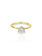 Infinite 18k Gold Plated Over 925 Sterling Silver Solitaire Ring