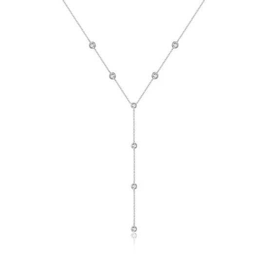 Dazzling Y Necklace in 925 Sterling Silver