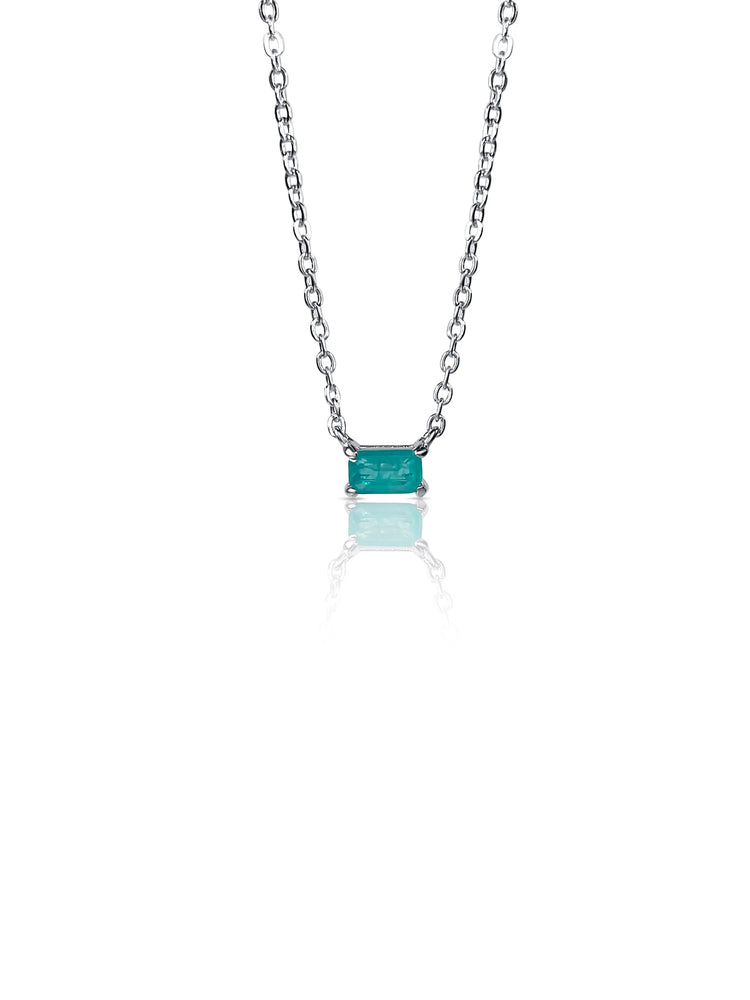 Emerald-Cut Gemstone Necklace Kaluxe Jewelry