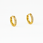 Minimal 18k Gold Plated Stainless Steel Huggie Earrings