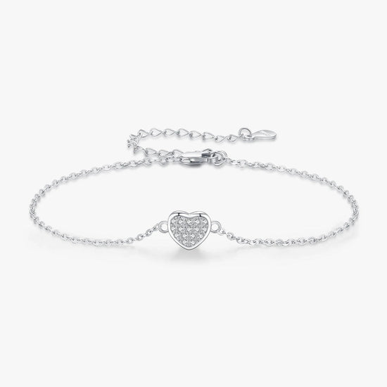 Charm Heart 925 Sterling Silver Bracelet