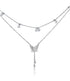 Mink Butterfly 925 Sterling Silver Double Layer Necklace