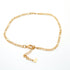 Figaro Link Stainless Steel Gold Anklet Kaluxe Jewelry