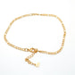 Figaro Link Stainless Steel Gold Anklet Kaluxe Jewelry