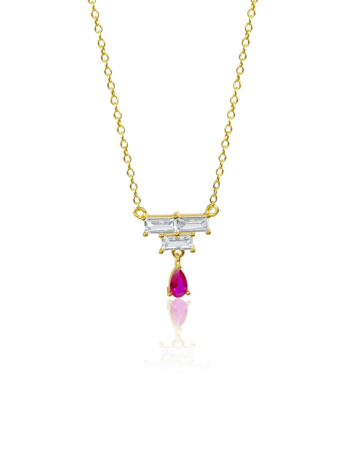 Fuschia Chandelier Necklace Kaluxe Jewelry