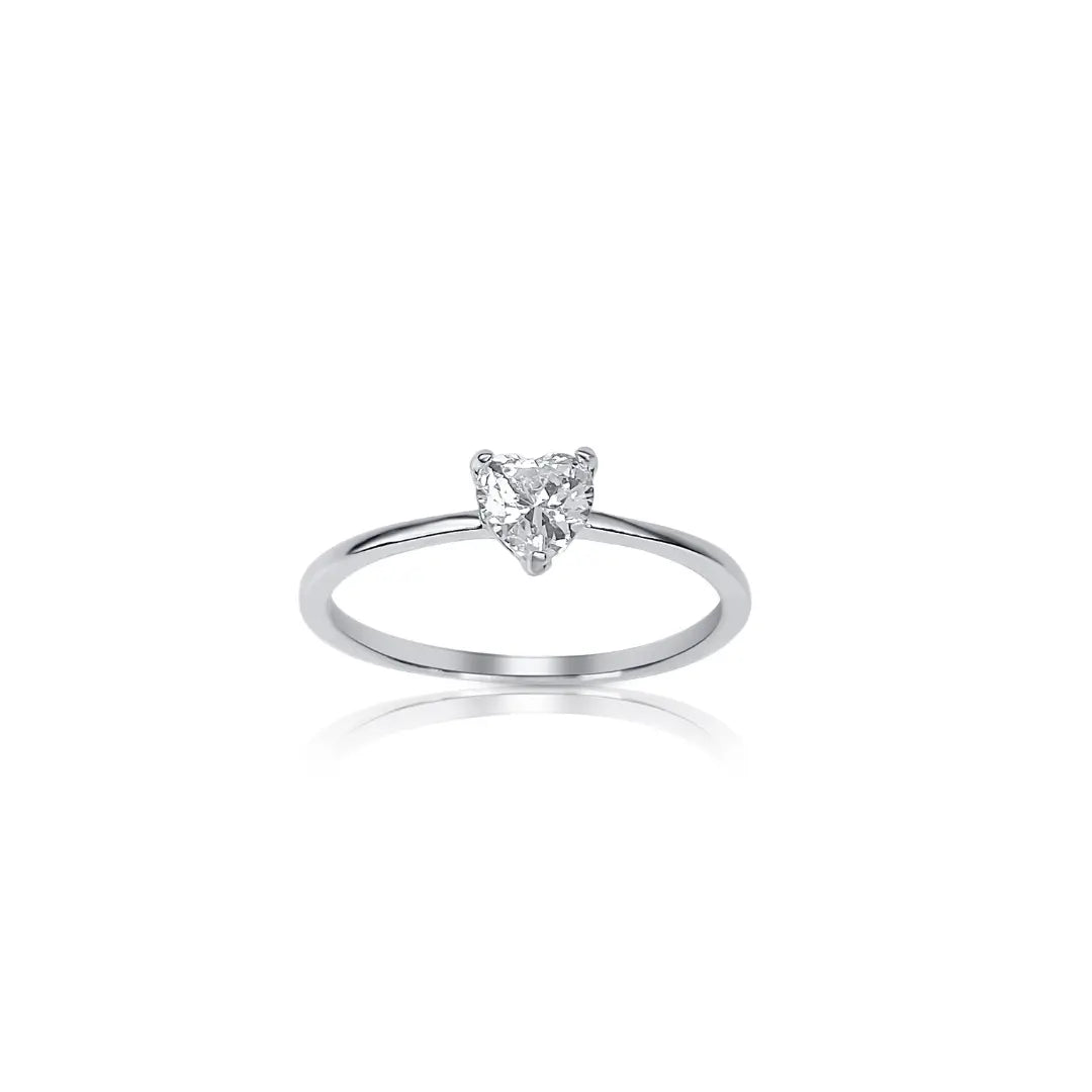 Heart-Cut Solitaire Ring Kaluxe Jewelry