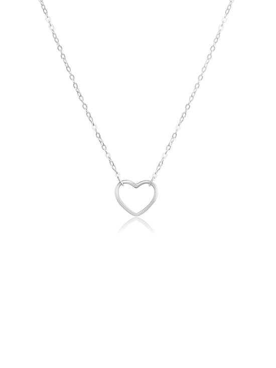 Open Heart 925 Sterling Silver Necklace