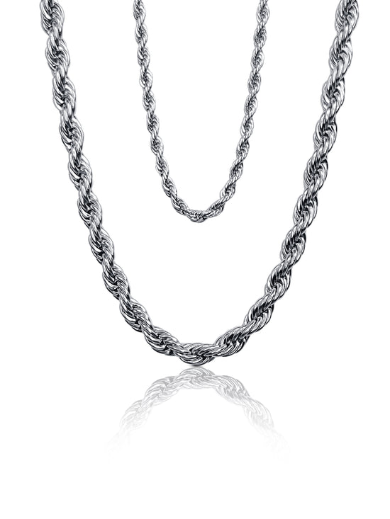 Rope Chain in Stainless Steel Silver