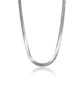 Herringbone Chain Necklace in Stainless Steel Silver