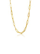 Paperclip Chain Necklace in Stainless Steel Gold / PVD Coated