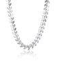 Chevron Chain Necklace in Stainless Steel Silver