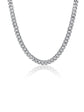 Cuban Curb 8mm Diamond Cut Chain in Stainless Steel Silver