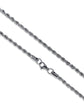 Rope 4mm Chain Necklace in Stainless Steel Silver