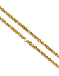 Cuban Curb 4mm Diamond Cut Chain in Stainless Steel Gold PVD Coated