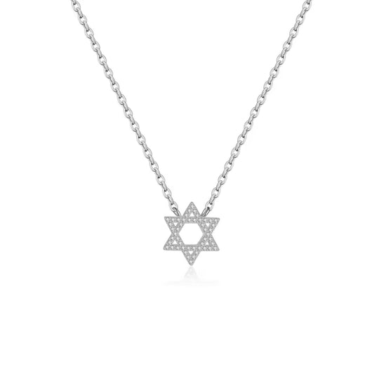 Star Of David 925 Sterling Silver Necklace