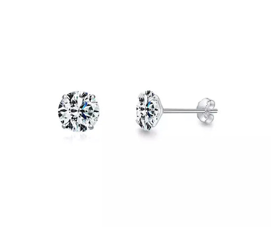 Solitaire 4mm Stud Earrings Kaluxe Jewelry